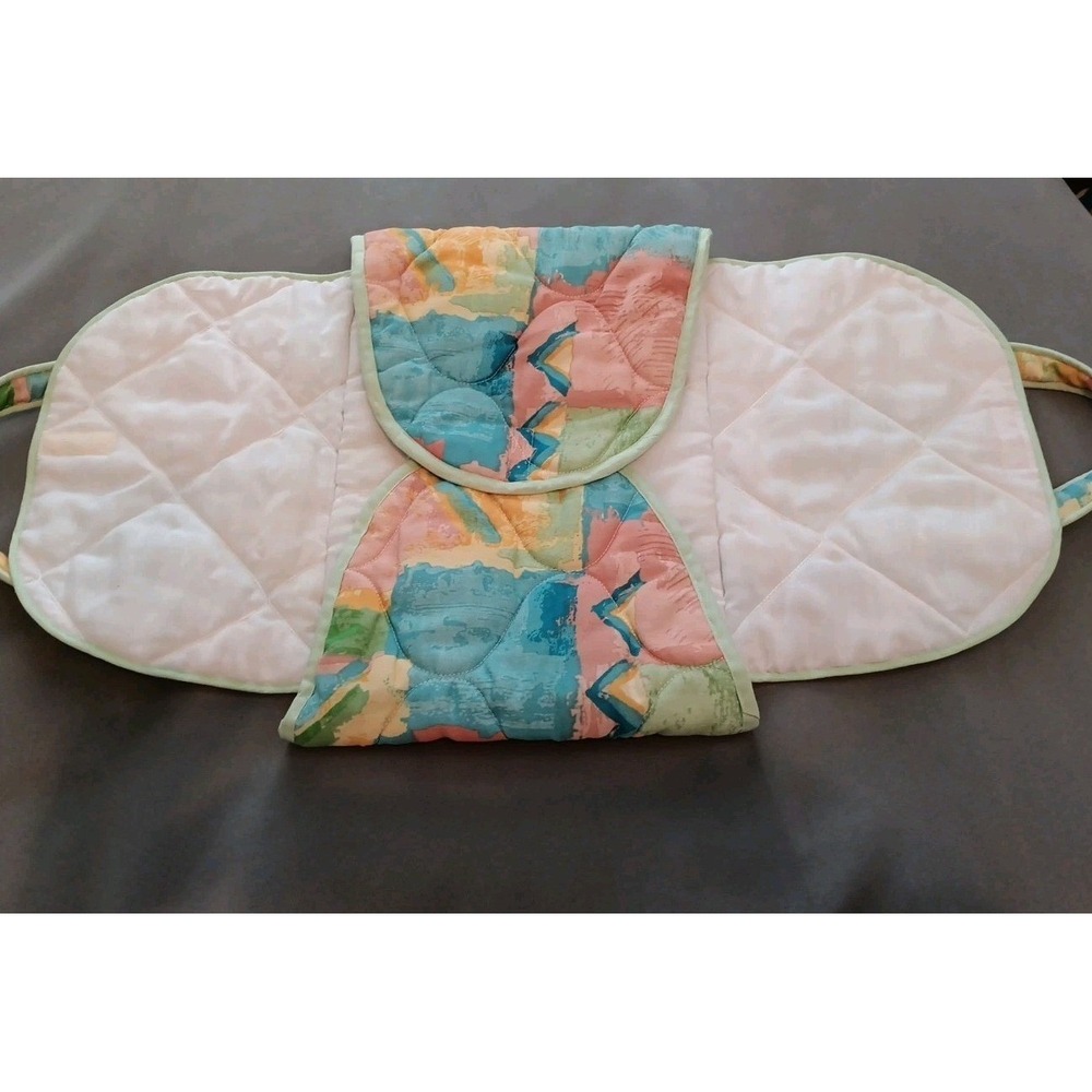 Vintage Casserole Dish Carrier 2 Handles Thick All Cloth Quilted 80s Retro - Picture 6 of 9